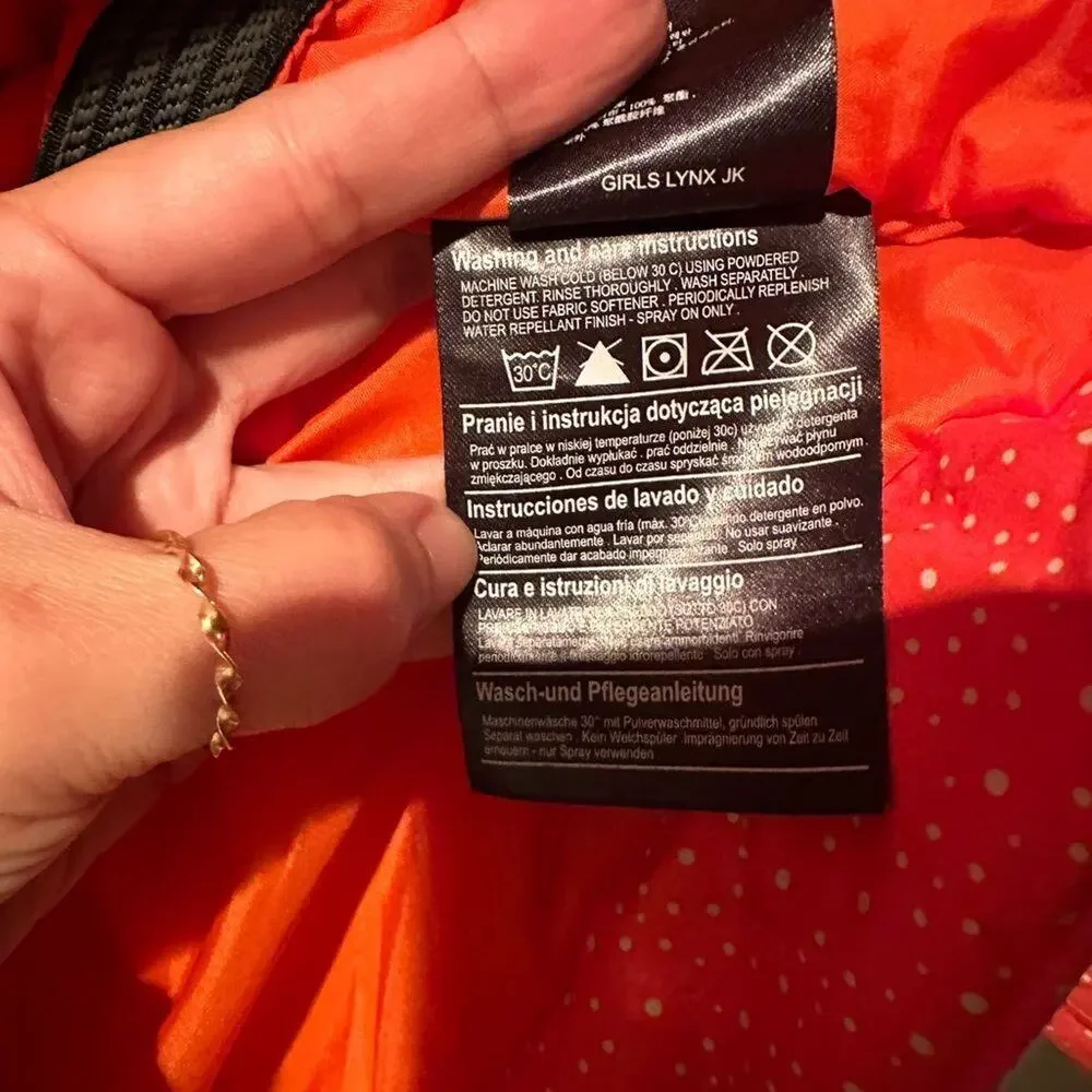 Burton DryRide Orange polka dot ski jacket sz L